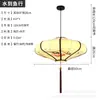 Lustre Pendente Disco Voador Tecido Lanterna Decorativa Lanterna Sala de Estar Sala de Jantar Estilo Chinês Móveis de Restaurante Pintados à Mão Chinês E27