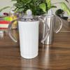 Suministro de fábrica, taza de acero inoxidable de 12 oz con doble oreja y tapa doble, taza recta, taza para automóvil, taza para huevos, taza para bebé, sublimación