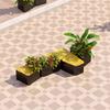 Caja de Flores para Exteriores Personalizada por el Fabricante Combinación Canaleta de Flores Impresa para Mercado Patio Exterior Plantación Asiento de Parque Patio Exterior