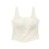 Camisola de encaje para mujer, colorida y diversa, sin sujetador, copa fina, fruncido lateral, adelgazante de cintura, para llevar debajo o como sujetador exterior