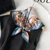 Pañuelo de Seda Artístico Floral para Mujer, Bufanda para Cuello de Primavera/Verano, Regalo para Mamá, Pañuelo Delgado Versátil, Accesorio de Cuello Elegante de Gama Alta