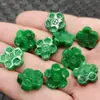 Contas Dispersas de Jade Jade Esmeralda Flores Verdes Secas Contas Dispersas Acessórios de Flores de Esmeralda Pulseira Colar Acessórios de Contas Dispersas Tecidos