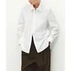 Mars Pedido2026 Primavera Nueva Moda Camisa Blanca Entallada a la Cintura con Cuello de Solapa y Diseño de Cremallera