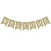 BIENVENIDO A CASA Bandera de Tela Cola de Golondrina Oro Champagne Oro Rosa Bandera Decorativa Banner Tirar Bandera BABY SHOWER