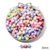 Pulsera, collar y cadena para teléfono móvil con cuentas acrílicas de color real, hecha a mano, con forma de corazón y flor, accesorios de joyería