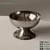 Taza Alta para Postre de Acero Inoxidable 304 Tazón para Helado, Pudín, Natillas Estilo Ins de Aspecto Elegante Popular Taza de Helado