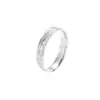 Anillo de Hielo Triturado Brillante para Hombre Plata de Ley S925 Diseño de Nicho Lujo Accesible Moda Regalo de Gama Alta para Novio