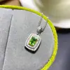 Plata de ley S925 incrustada con chafra natural para mujer, atmósfera de moda, piedra principal 4x6 mm, colgante al por mayor de fábrica, regalo