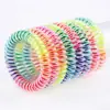 Versão coreana do popular elástico de cabelo simples colorido arco-íris cor mista linha telefônica tamanho do elástico de cabelo acessórios de cabelo atacado
