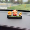 Letrero Creativo Lindo de Gato de la Suerte Solar para Estacionamiento Temporal de Coche Placa de Número de Teléfono Móvil Adornos de Decoración para Coche