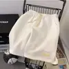 Shorts divididos marrons masculinos design de verão nicho retrô japonês alto senso Esportes 5 shorts marca de moda