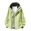Chaqueta de una sola capa para mujer para primavera, otoño e invierno, abrigo impermeable y a prueba de viento para exteriores estilo montaña, súper elegante para viajes y senderismo