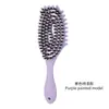 Peine de Estilismo Bounce Curl, Peine de Cerdas de Jabalí, Peine Especial para Cabello Largo de Mujer con Cojín de Aire, Peine Portátil de Bolsillo de Aire para Masaje en Casa