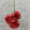 Flor roja de simulación diseño de auditorio de bodas paisajismo pared de fondo de flores artificiales decoración techo de flores camino de flores guía arreglo floral flor