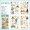 Pacote de coleção de adesivos PET criativos de produto novo transfronteiriço para materiais de journaling DIY de estudante, adesivos decorativos para journaling