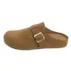 Pantuflas con Puntera Boken 2026 Nueva Llegada de Primavera Zapatos Birkenstock Suela Gruesa Media Pantufla Piel Suave Suela Suave Caña Baja Pantuflas Birkenstock para Mujer