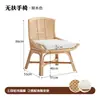 Cadeira de Rattan Genuíno Estilo Japonês, Rattan de Ágata Natural, Rattan Indonésio, Cadeira Individual de Lazer Vintage, Cadeira de Jantar, Cadeira para Casa de Hóspedes Casa de Chá