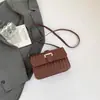 2026 Bolsa Pequena Transversal, Bolsa Quadrada Pequena de Nicho Transfronteiriça, Novo Design de Moda, Bolsa de Ombro Único, Bolsa de Tecido de Outono, Estilosa