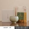 Juego de té de kung fu con horno Ru de creación oculta en la nube, juego de tetera de cerámica con tapa, tazón, taza de té, bandeja de té, estilo chino para el hogar.
