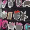 Lindo Sanrio Kuromi Luz de Atmósfera de Neón USB 5V Espejo de Escritorio para el Hogar Mesa Espejo de Maquillaje con Luz