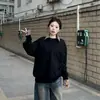 Sudadera Rosa Girly Coreana de Cuello Redondo para Mujer Primavera y Otoño 2025 Forrada de Felpa Cálida Versátil Nicho Básico