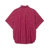 Ropa de mujer de comercio exterior europeo y americano ZA, la camisa de manga corta a rayas más vendida de AliExpress y conjunto de pantalones casuales