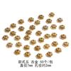 Antigo ouro liga oca flor titular espaçador talão cap talão cap antigo DIY passo agitar hairpin coroa de cabelo orelha acessórios