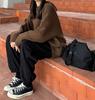 Suéter Fresco Fashion Preguiçoso Feminino Outono e Inverno Gola Redonda Solta Pulôver Manga Longa Camisa de Tricô Base Chique Estilo College Estilo Han