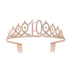 Diadema Corona Feliz Cumpleaños Infantil Fiesta Bebé Diamante Brillante Digital 3 Años 4 Años 5 Años 6 Años Accesorios para el Cabello