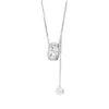Anillo Redondo de Plata de Ley S925, Collar de la Fortuna Giratoria para Mujer con Diamantes, Cadena de Clavícula de Alta Gama, Colgante de Lujo Ligero, Estilo Versátil y Popular