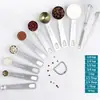 Conjunto de 6/9/11 Peças de Colheres Medidoras de Aço Inoxidável, Colheres Medidoras para Assar, Colheres para Grãos de Café, Colheres Medidoras de Gramas para Temperos, Colheres Medidoras de Pó