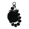 Otoño e Invierno Nuevo Estilo Coreano Llavero de Bola de Felpa Bolso para Teléfono Móvil con Cuentas Hecho a Mano Accesorios Colgantes para Bolsos Pulsera Corta para Mujeres