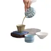 El Juego de Té de las Cinco Famosas Hornos de la Ciudad Prohibida, Una Tetera y Cuatro Tazas, Juego en Caja de Regalo, Tetera y Tazas de Té de Cerámica Kung Fu, Regalo de Alta Gama