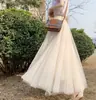 2026 Nueva Falda de Malla Grande Acampanada Estilo Transfronterizo para Mujer, Falda Plisada, Falda Larga de Cintura Alta Línea A para Danza