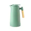 Cafetera con Mango de Madera Maciza Revestimiento de Vidrio Hervidor de Agua Caliente Botella para Hervir Agua Gran Capacidad Hervidor de Agua Térmico para el Hogar Escandinavo