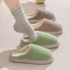 Pantuflas de Algodón a Rayas para Hombre Invierno Casual Interior Cálidas de Suela Gruesa Antideslizantes Pantuflas de Algodón para Mujer Venta al por Mayor de Fábrica