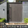 Porta de entrada de madeira maciça para pátio estilo moderno porta pequena para pátio porta principal para jardim de vila ao ar livre porta com verniz de cozimento porta de entrada