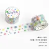 Cinta de Mascota Troquelada Amante de las Letras Fragmentos Pequeños Coloridos Ilustraciones Dibujadas a Mano Funda de Teléfono Impermeable Decoración de Diario Collage