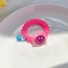 2022 nuevo clip para papel Smiley línea de teléfono diadema accesorios para el cabello color fluorescente estilo chica INS de celebridad de Internet japonesa y coreana Apto para todo