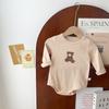 Nuevo bolso de manga larga cómodo con dibujos de animales de estilo coreano, ropa para bebés, ropa de escalada para animales pequeños y lindos.