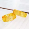 Pulseira de lembrancinha de casamento em liga de cobre com fecho de filigrana intrincado vazado, mesmo estilo das encontradas em joalherias, pulseira de design de luxo leve nicho para mulheres