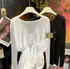 2025 Verão Costas Nuas Vazada Microtransparente Protetor Solar Blusa Senso de Design Solta Emagrecedora Fina Manga Longa Camiseta Top