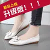 Sapatilha Feminina Estilo Britânico com Estampa de Garça Branca 2026 Primavera/Outono Nova Bico Fino Versátil Couro Macio Slip-On Sapatos Baixos para Trabalho