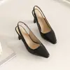 Sandálias de salto alto grosso novas 2020 com parte traseira aberta e bico fechado tamanho 3246 sapatos de comércio exterior Amazon AliExpress wish