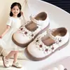 Nuevos Zapatos de Princesa para Niña Primavera y Otoño con Lazo, Diseño Hueco, Zapatos de Piel Transpirables, Conejito Lindo, Versátiles y Elegantes para el Día a Día