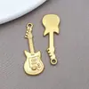 10 Tipos de Acero Inoxidable Oro Guitarra Audífono Nota Mancuerna Lápiz Labial Colgante Pulsera DIY Llavero Accesorios de Joyería