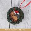 Enfeites de Festa de Natal Transfronteiriços Criativos Fofos Rena de Resina Homem de Gengibre Decoração de Árvore de Natal Artesanato de Resina