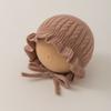 Gorro de Invierno para Bebé con Encaje Dulce, Gorro de Lana Tejida para Niñas, Gorro Cálido para Protección de Orejas de Bebé Pequeño, zxh10