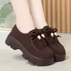 Nuevos Mocasines de Mujer Otoño 2026 Zapatos de Cuero para Uso Diario Casual, Versátiles de Moda con Borlas y Cordones Zapatos de Cuero Suave para Mujer