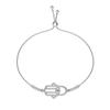 Collar y pulsera de plata de ley S925 con diseño de palmeras y ojos, joyería de lujo para mujer